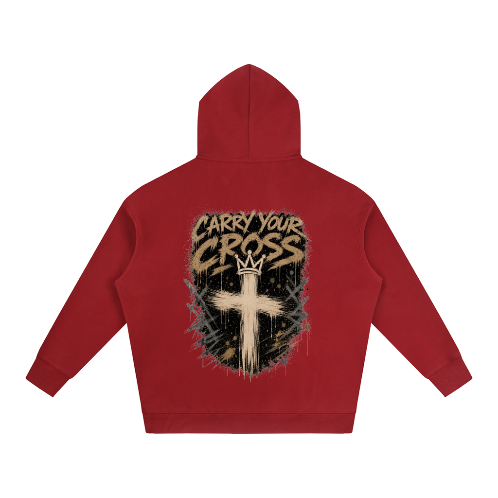 (LIMITED EDITION) Crossbound Oversize Fleeced Hoodie with back graffiti