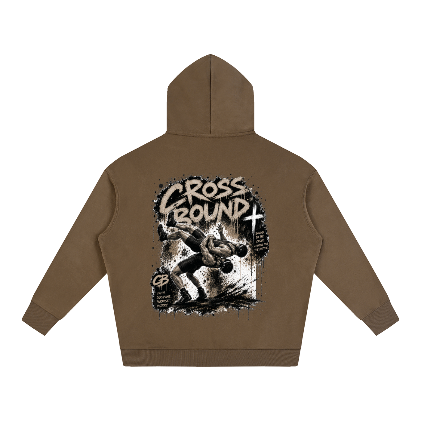 (LIMITED EDITION) Crossbound Oversize Fleeced Hoodie with back graffiti