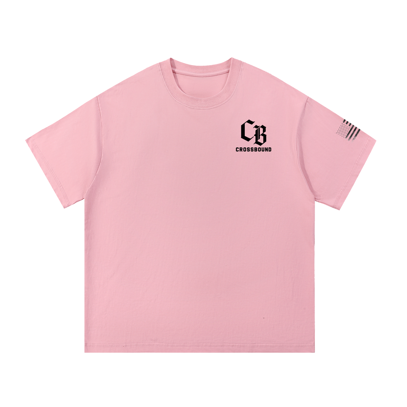 Crossbound (Fear God Not Man) back graffiti with side sleeve American flag Essential Cotton T-Shirt