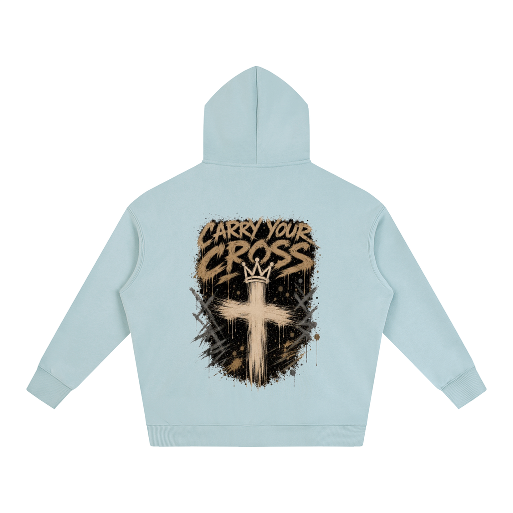 (LIMITED EDITION) Crossbound Oversize Fleeced Hoodie with back graffiti