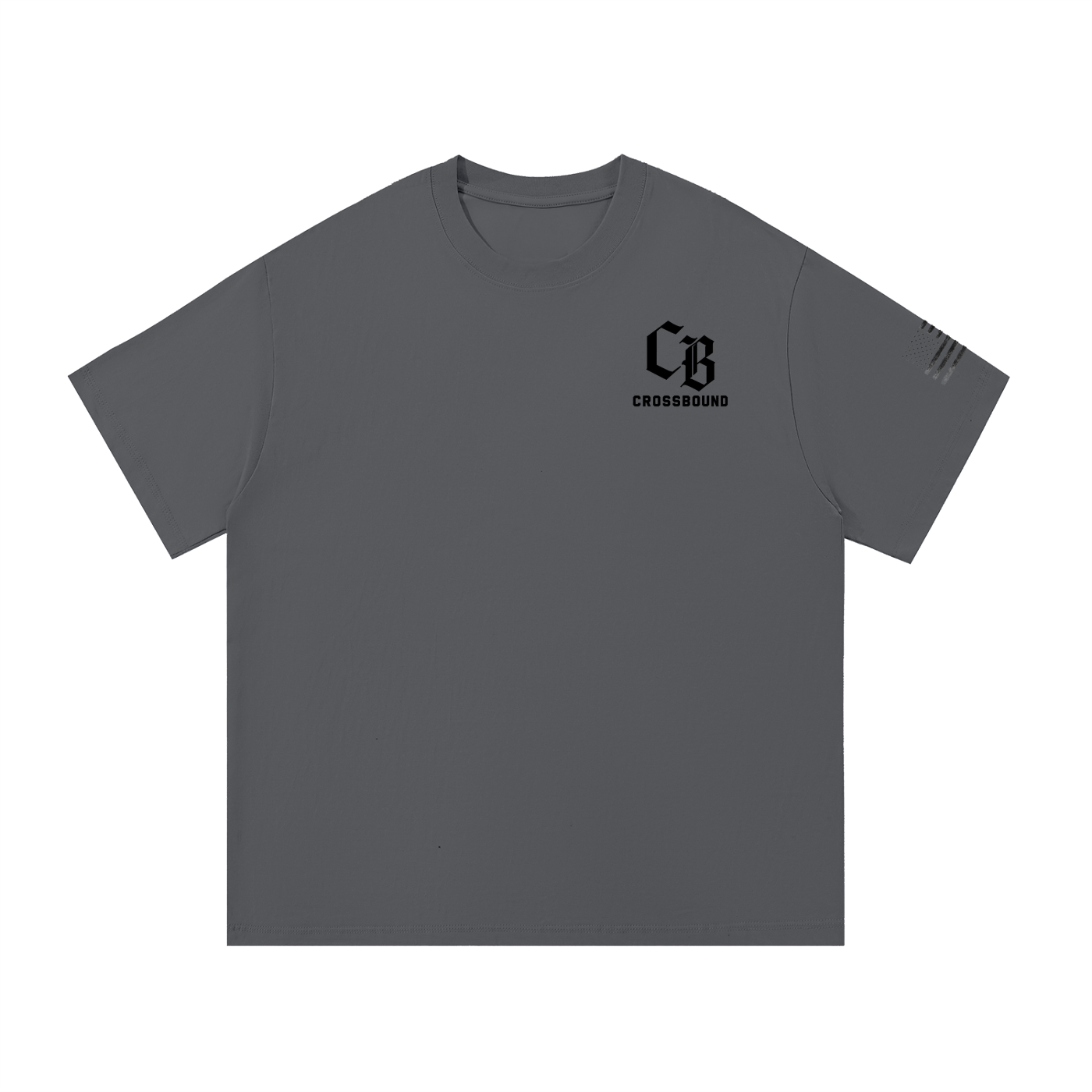 Crossbound (Fear God Not Man) back graffiti with side sleeve American flag Essential Cotton T-Shirt