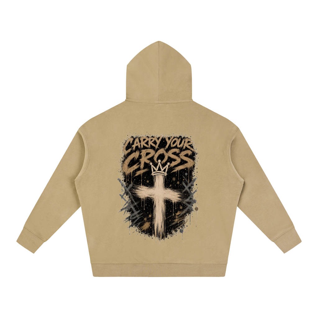 (LIMITED EDITION) Crossbound Oversize Fleeced Hoodie with back graffiti