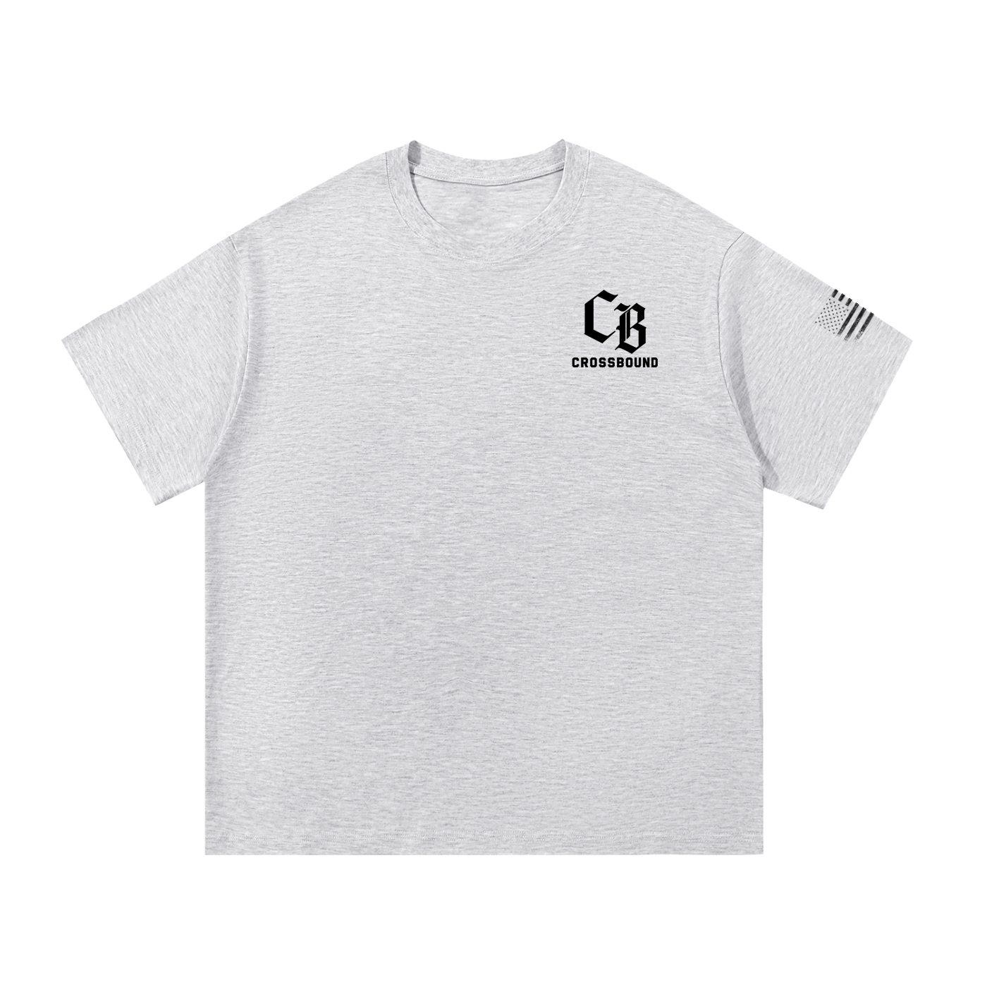 Crossbound (Fear God Not Man) back graffiti with side sleeve American flag Essential Cotton T-Shirt