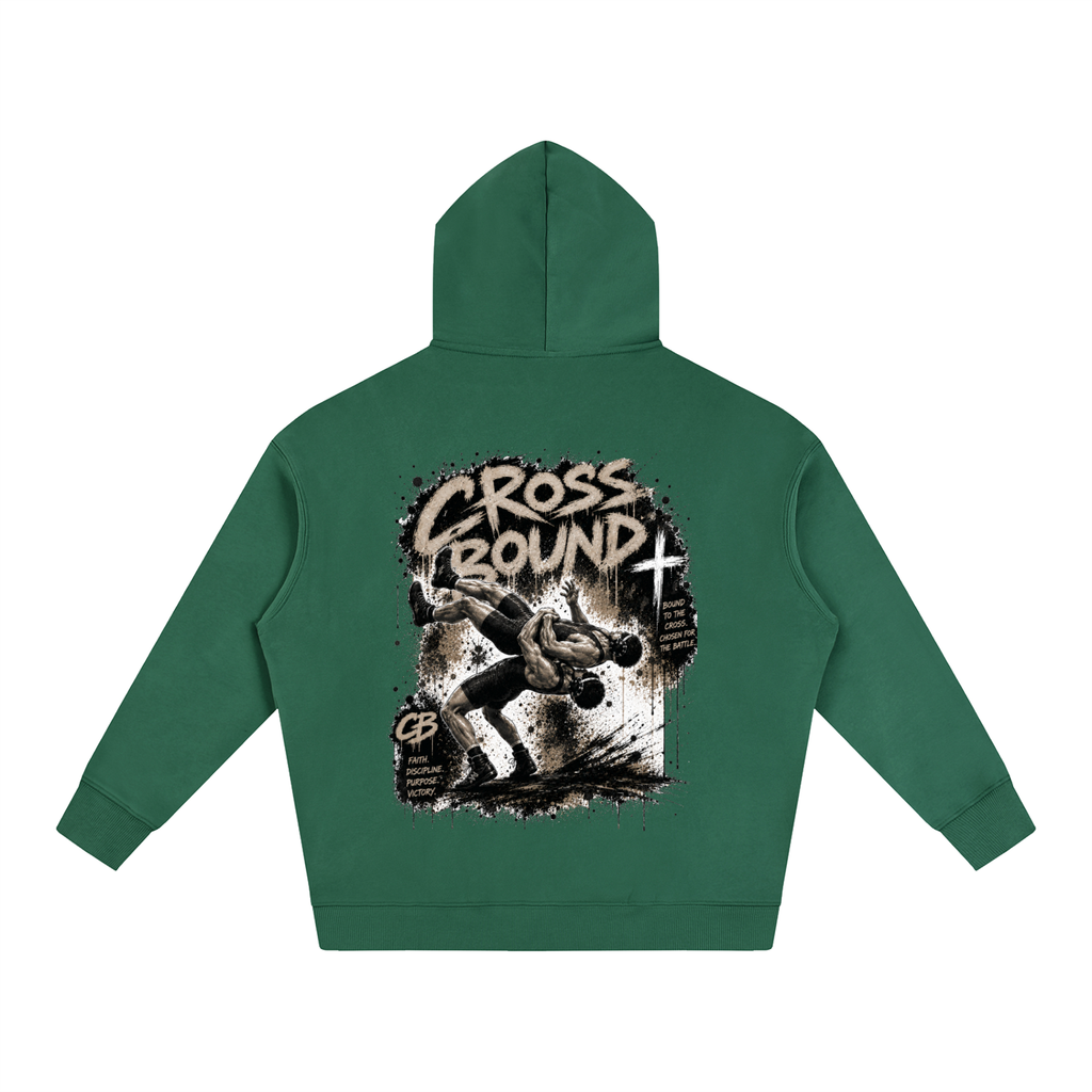 (LIMITED EDITION) Crossbound Oversize Fleeced Hoodie with back graffiti