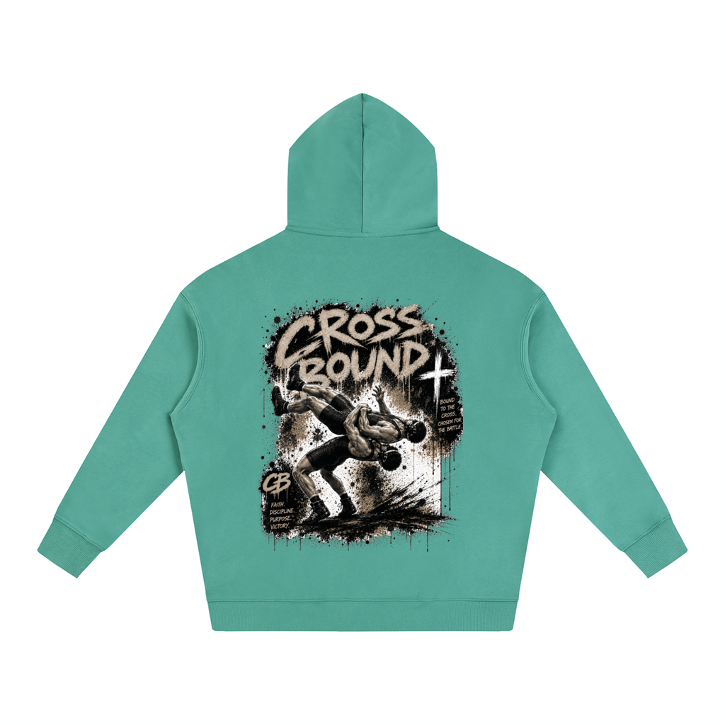 (LIMITED EDITION) Crossbound Oversize Fleeced Hoodie with back graffiti