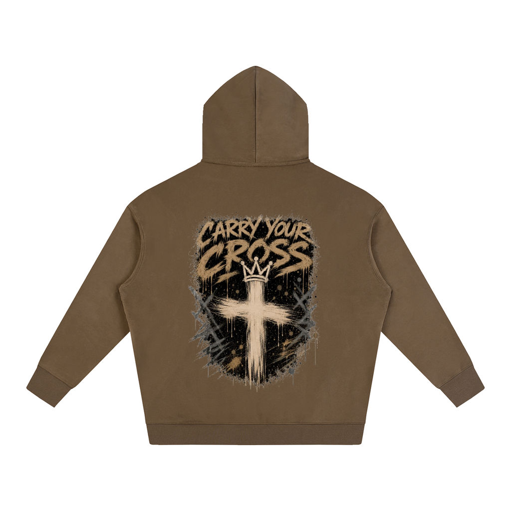 (LIMITED EDITION) Crossbound Oversize Fleeced Hoodie with back graffiti