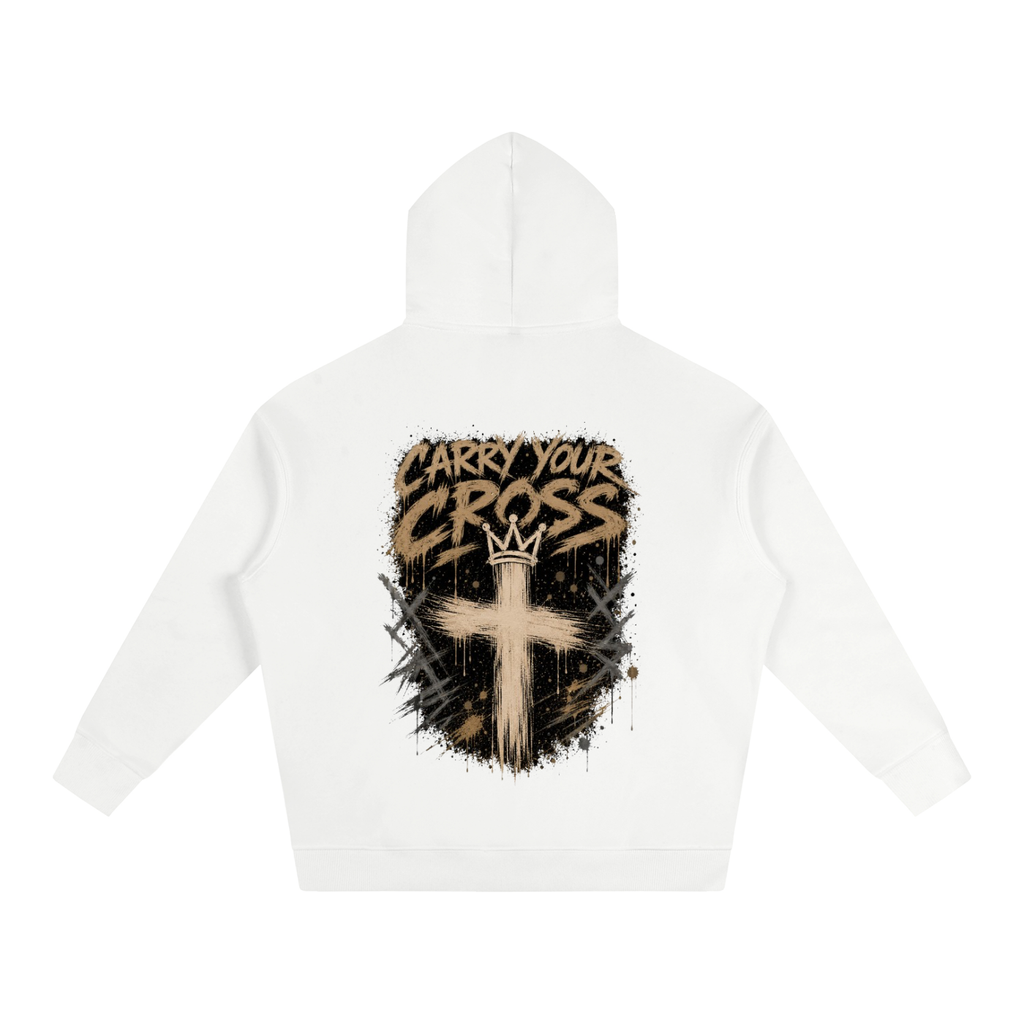 (LIMITED EDITION) Crossbound Oversize Fleeced Hoodie with back graffiti