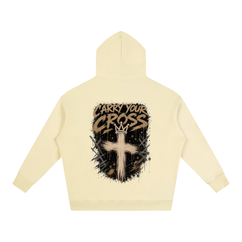 (LIMITED EDITION) Crossbound Oversize Fleeced Hoodie with back graffiti