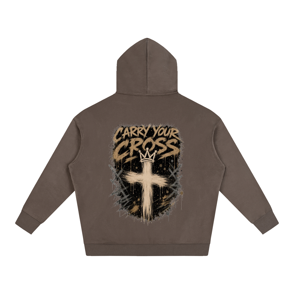 (LIMITED EDITION) Crossbound Oversize Fleeced Hoodie with back graffiti
